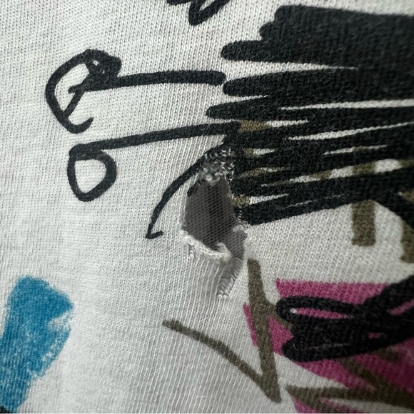 Guess Men's White Graffiti All Over Print Streetwear Skater Cotton Shirt Size S - Picture 7 of 12